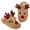 Women Size Light Brown, variant on Gilbin Fuzzy Christmas Reindeer Slippers for Bedroom