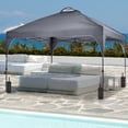 thumbnail image 3 of Ainfox 12x12 Pop up Canopy Tent with Weights,Instant Shelter with Cover, Portable Outdoor Gazebo with Wheeled Bag, Grey, 3 of 10