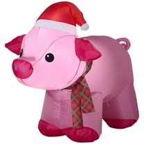 Gemmy Airblown Inflatable Christmas Pig