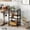 Oak, variant on Chateauy Industrial Style 4-Tier Bookcase with Wooden Shelves and Metal Frame, Storage Rack for Study or Living Room