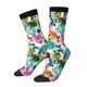 thumbnail image 1 of Balery Watercolor Flowers Calcetas Largas con Estampado para Hombre y Mujer – Suaves y Transpirables, Talla Única (US 5-11), 1 of 6