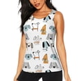thumbnail image 2 of Uemuo Puppy Pattern Workout Tank Tops for Women Breathable Moisture-wicking tank top Sleeveless Running Loose Fit Yoga Tops Active Shirts Sports Gym Exercise, 2 of 9