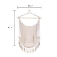 thumbnail image 4 of Tcbosik Hammock Chair with Pillow, Lightweight Hanging Rope Swing Chair with Tassel for Indoor and Outdoor, 198lbs Capacity, Easy to Assemble, Beige, 4 of 8