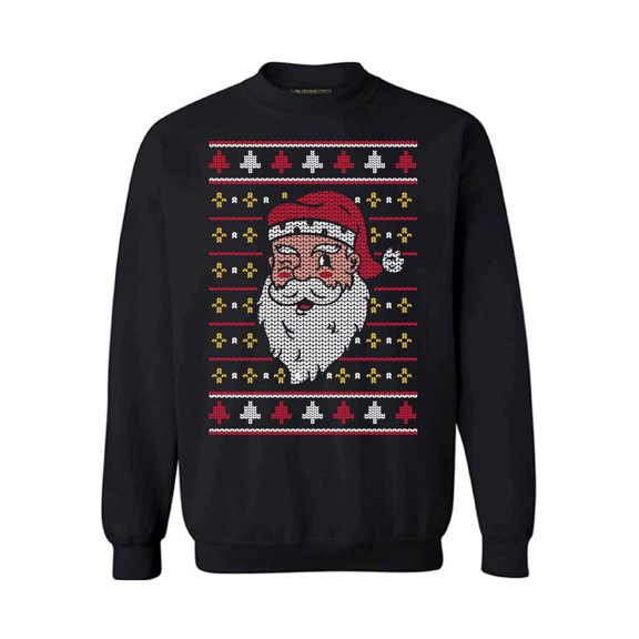Santa Christmas Sweater for Men Women Merry Xmas Happy New Year Gifts Xmas Pattern Sweatshirt