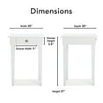 thumbnail image 3 of Finch Atwood Side Table with Drawer White, 3 of 5
