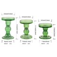 thumbnail image 2 of Juego de candelabros BTGLLAS de cristal verde de 3 piezas, 2 of 7