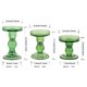 thumbnail image 2 of Juego de candelabros BTGLLAS de vidrio verde de 6 piezas con soporte y vela, 2 of 7