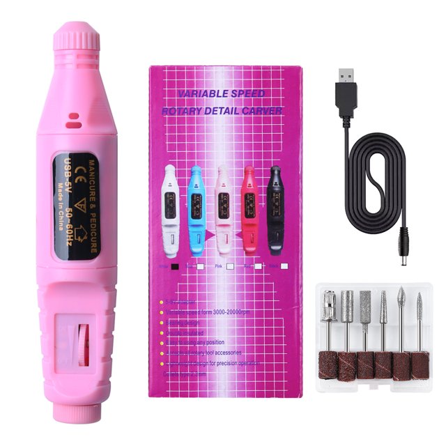Herramientas para uñas, mini lijadora eléctrica, máquina de uñas portátil, pieza de uñas, amoladora de uñas, juego especial