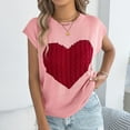 thumbnail image 2 of Busydd Tank Tops for Women Fashion Love Heart Print Women's Tops Casual Round Neck Womens Sleeveless Tops L, 2 of 9