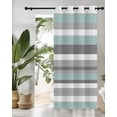 thumbnail image 3 of Blue-Gray Stripes Thermal Insulated Blackout Curtains for Bedroom 72 Length Room Darkening Curtain 1 Panel Grommet Window Curtain Drape for Living Room Nursery Room, 3 of 7