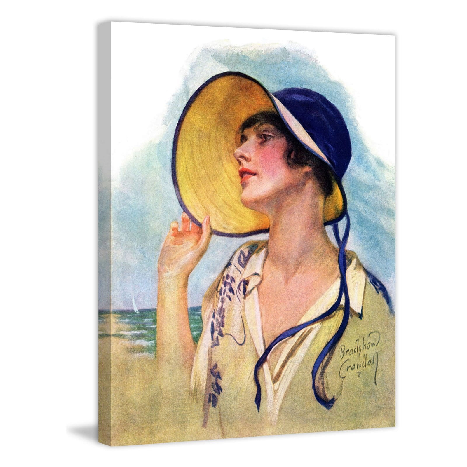 Marmont Hill - "Sun Hat" Painting Print on Wrapped Canvas