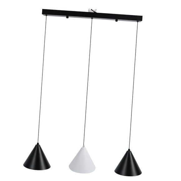 Pendant Lights Kitchen Island, 3 Lights Iron 3 Colors Temperature Hanging Pendant Lamp Modern Innovative Nordic Style Linear Chandelier for Kitchen Living Room Hallway Bedroom