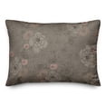 thumbnail image 2 of Creative Products Multi Floral Brown 20 x 14 Spun Poly Pillow, 2 of 3