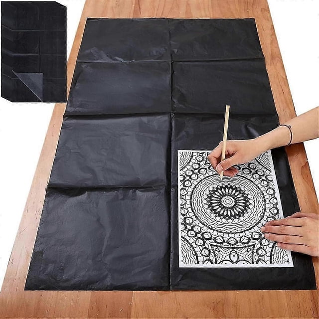 5 Feuilles de Grand Papier Carbone compatible avec Tracing 20,3 X 36 Pouces Papier Transfert Graphite Papier Transfert Carbone Ciré