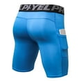thumbnail image 2 of Compression Shorts for Men, Fitness Sports Running Training Shorts With Pockets Wicking Stretch, 2 of 5