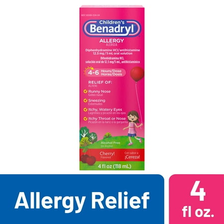 UPC 350580534045 product image for Children s Benadryl Allergy Relief Liquid  Cherry Flavor  4 fl. oz | upcitemdb.com