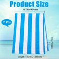 thumbnail image 3 of 2 sillas plegables de playa de repuesto, de lona azul y blanca, para exteriores, de 115 x 43 cm, reclinables., 3 of 5