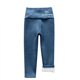 thumbnail image 4 of Pantalones largos de moda para niña, pantalones deportivos de cintura alta, pantalones elásticos, leggings con forro polar, pantalones lisos, pantalones de poliéster para niña., 4 of 5