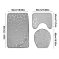 thumbnail image 3 of 3 PCS Home Stone Embossed Solid Color Memory Foam Soft Bathroom Rug Set Non-Slip With Rubber Backing(15"×16.5" 15.7"×19.7" 19.7"×31.9",Purple), 3 of 5