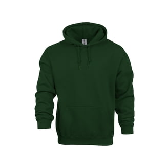 Dark Chocolate Zip-Up Hoodie Sweatshirt - 50/50 Cotton Polyester Fleece, Unlined Hood, Sizes S-2XL