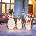 thumbnail image 4 of Costway 3 PCS Lighted Penguin Family with 194 LED Lights Zip Ties & Ground Stakes, 4 of 10