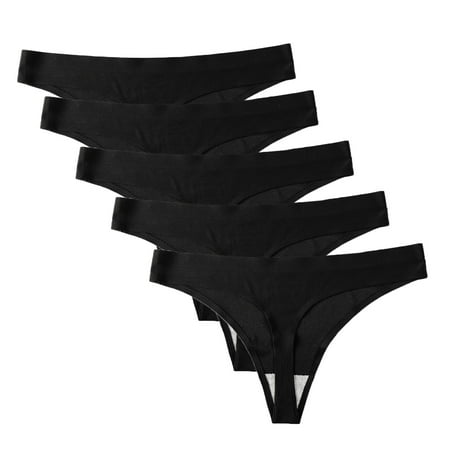 

ERTUTUYI 5 Pieces Women Print Lingerie Temptation Low-waist Panties Thongs Underwear