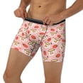 thumbnail image 3 of Cauagu Floral Mugs And Strawberries Print Men's Boxer Briefs, Funny & Cute Underwear Elastic Waistband Briefs Ideal Gift for Men,1-Pack, 3 of 7