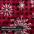 thumbnail image 5 of Christmas Snowflake Buffalo Plaid Round Tablecloth 60 inch Winter Xmas Table Cloths Cover Mat Washable Table Covers Red Tablecloth Home Parties Holiday Dinner Party Dining Room Table Decor, 5 of 6
