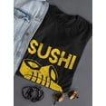 thumbnail image 3 of Sushi Addict Traditional Food Women Black T-Shirt, Female XX-Large, 3 of 4