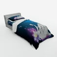 thumbnail image 3 of Ambesonne Animal Bedding Set 4 Pcs, Magic Lily White Swan, Queen, Blue White, 3 of 3