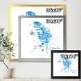 thumbnail image 4 of Designart 'Ethnic Blue Feather On White' Bohemian & Eclectic Framed Art Print, 4 of 4
