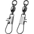 thumbnail image 1 of Rotules à Roulement à Billes à Pression Pêche Eau Salée Eau Douce Rotules à Pression Équipement de Pêche Pivot avec Clips à Pression à Emboîtement Acier Inoxydable Noir #1 (22 Lb) 25 Pcs #1 (22 Lb) 25 Pcs, 1 of 5