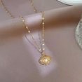 thumbnail image 4 of K-KED Fashion Women 18K Gold Plated Exquisite Shell Pearl Necklace Delicate Jewelry Gift New, 4 of 6