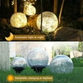 thumbnail image 4 of SUTENG Solar Garden Ball Light, Crack Glass Ball Solar Globe Light, 20 LED Solar Pathway Light Outdoor Garden Decor, Warm White LED Light Ball, Solar Lights Outdoor Decorations for Patio, 4 of 6