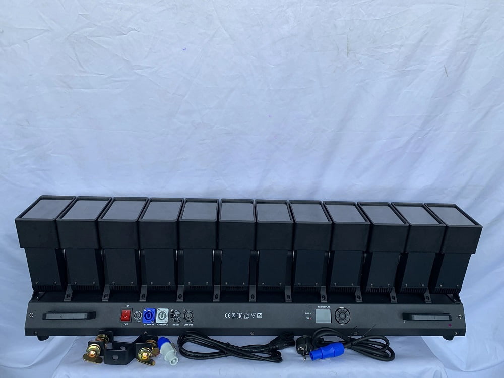 Jacmui Matrix Lighting 12X60W LED Zoom Stage Light Beam Bar Wall Wash Moving Head DJ Light Each LED Point Control For Livehouse Party Event Show