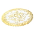 thumbnail image 3 of 12 Exquisite Gold-Tone Flower Dinning Table COASTERS SET, 3 of 3