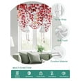thumbnail image 2 of Red Eucalyptus Leaves Tie Up Curtains for Windows 45 Inch Length Balloon Curtains Kitchen Adjustable Balloon Window Shade Summer Botanical Weeping Wooden Tie Up Bathroom Curtain Window 52"x45", 2 of 6