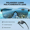 thumbnail image 3 of KastKing Tarkio Polarized Fishing Sunglasses, Large Single PC Lenses, Rimless Wrap Design, UV400 Protection Sports Sunglasses, 3 of 7
