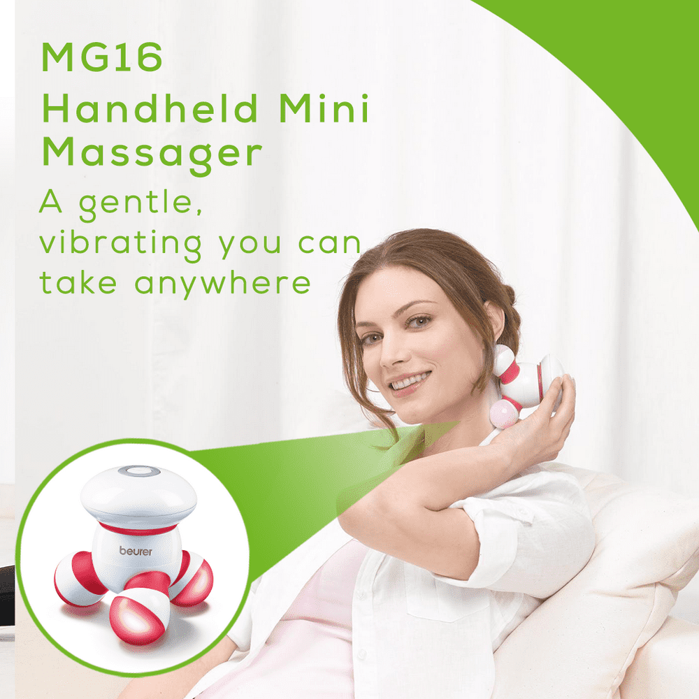 Beurer Handheld Mini Body Massager with LED light, Gentle and