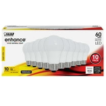 Feit Electric Enhance LED 8.8 Watt (60 Watt equivalent) Bright White, A19, E26, Non-Dimmable (10 Pack)
