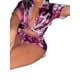 thumbnail image 3 of VISgogo, traje de 2 uds con pantalones para mujer, blusa con botones de solapa de manga corta estampada, pantalones cortos ajustados de cintura alta, ropa encantadora para mujer VISgogo  moda, 3 of 7