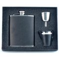 thumbnail image 1 of Ano Leather Deluxe Hip Flask Gift Set - 6 oz, 1 of 1