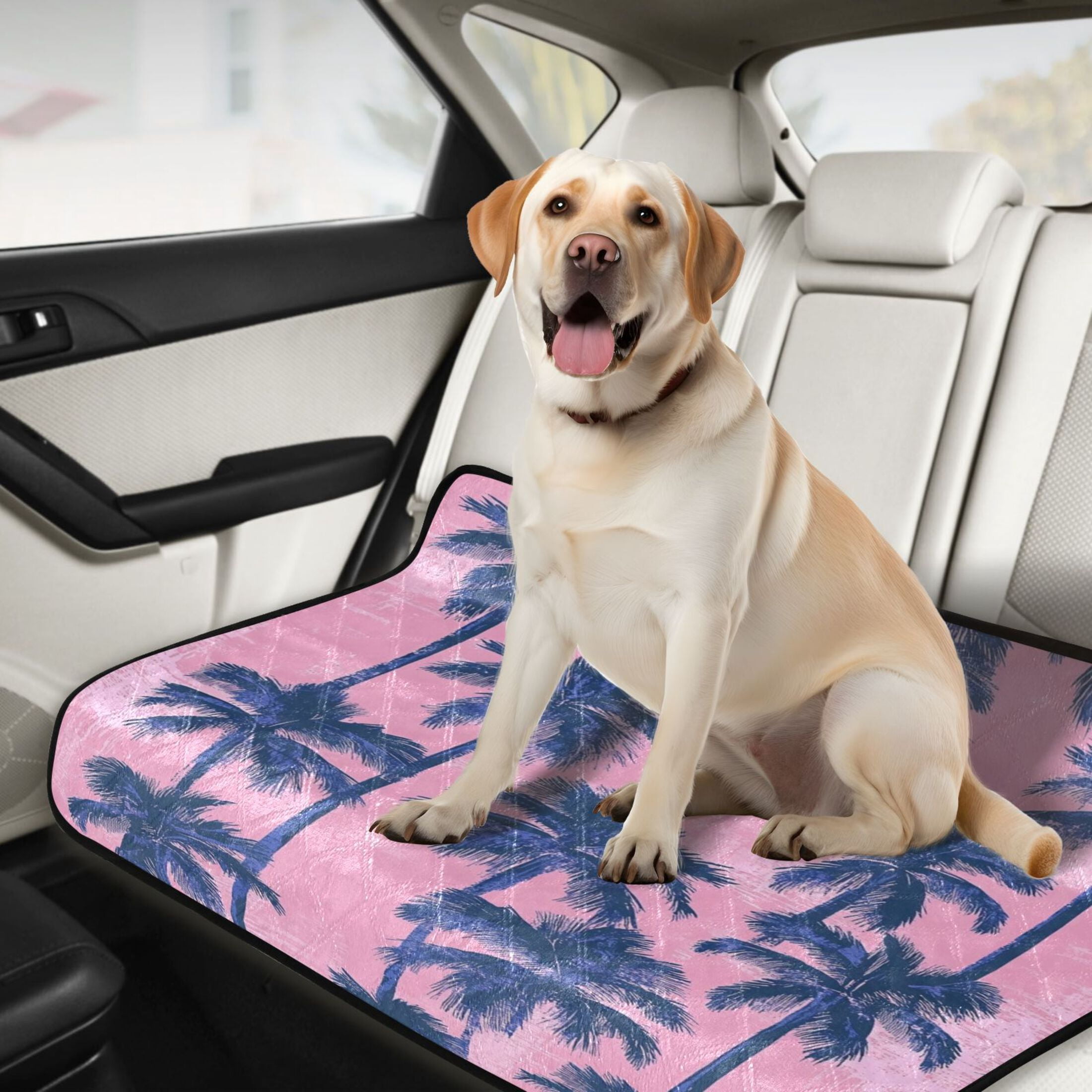 Qxltty Palm Trees Cat litter Pads Pet Set of 3 Diaper Mats Center Anti-leakage Layer Absorbent Soft and Comfortable