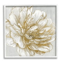 Stupell Industries Modern Glam White Flower Petals Botanical & Floral Painting White Framed Art Print Wall Art