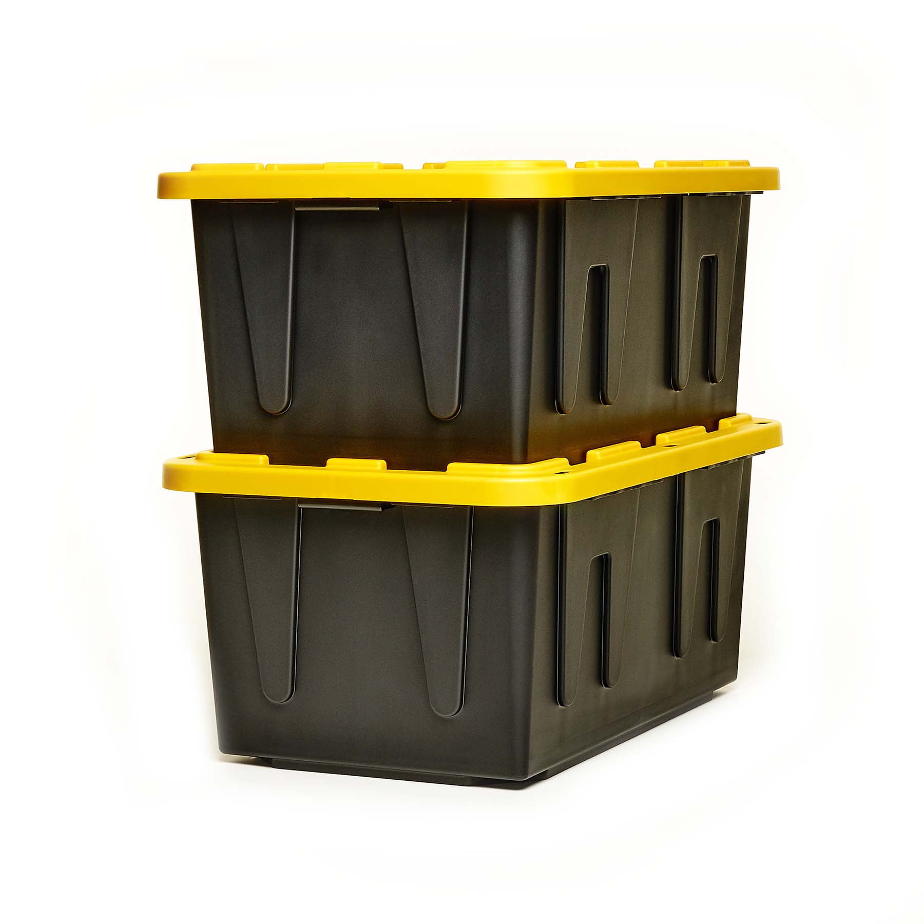 Homz Durabilt 27 Gallon Tough Container Black And Yellow Set Of 2 Homz Durabilt 27 Gallon Tough Container Black And Yellow Set Of 2 Com