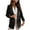 Black, variant on Womens Suit Jacket Floral Blazer Fall Print Blazers for Women Business Casual Miss Ladies Solid Turn Down Collar Jacket Long Sleeve Coat Outerwear Blazer