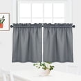 thumbnail image 3 of Shininglove Short Curtain Set Watertight Bathroom Curtain Drapes, 30" x 45"+15", Grey, Set of 3, 3 of 6