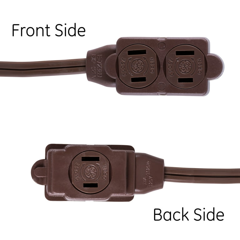 Jasco Extension Cord, Indoor Brown with Tamper Guard, 12', 125V