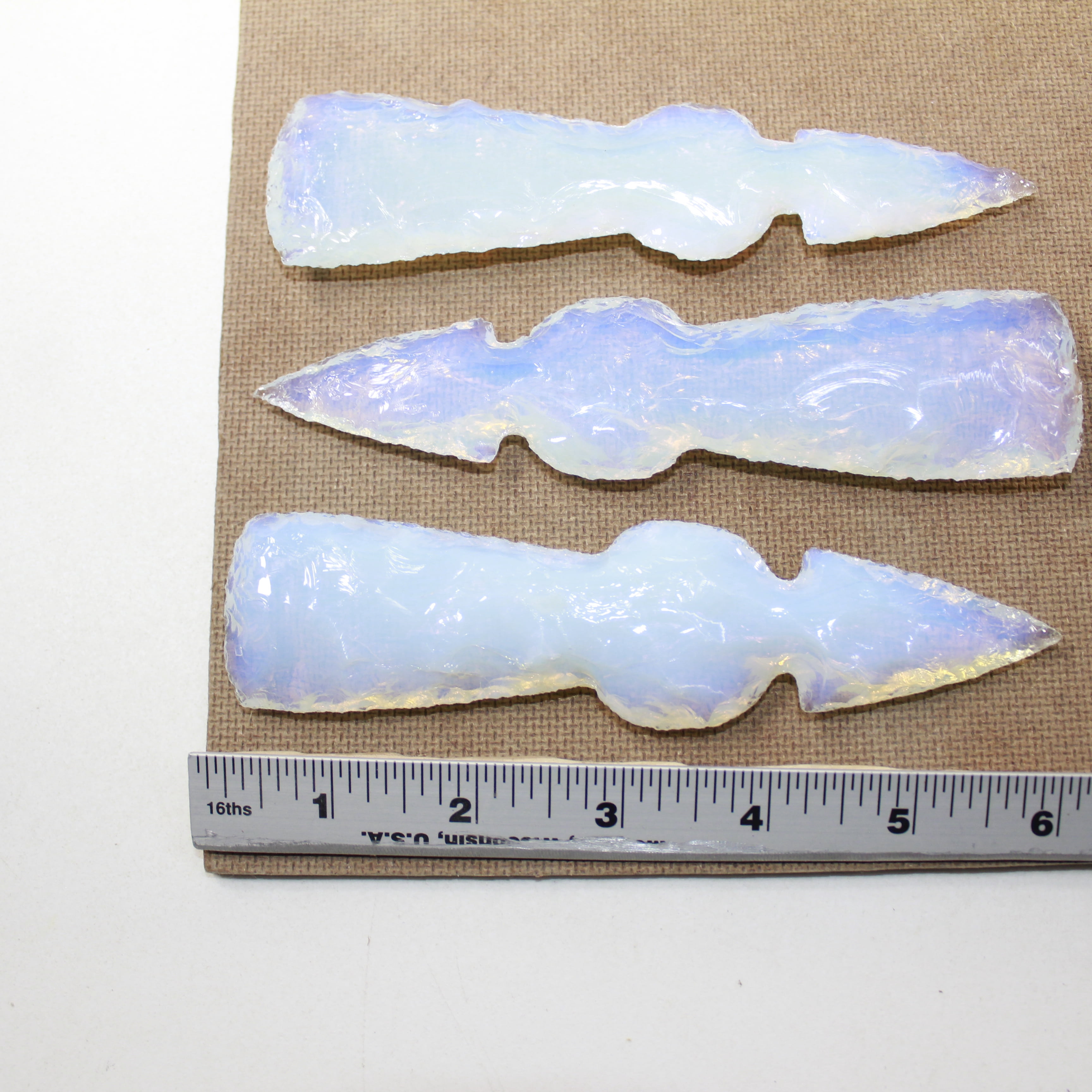 3 Opalite Ornamental Tomahawk Heads #3224 Ax Axe Hatchet