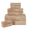 thumbnail image 2 of Superior 8-Piece Ultra-Soft Bamboo Bath Towel Set for Bathroom, Spa, and Gym, Sand, 2 of 10